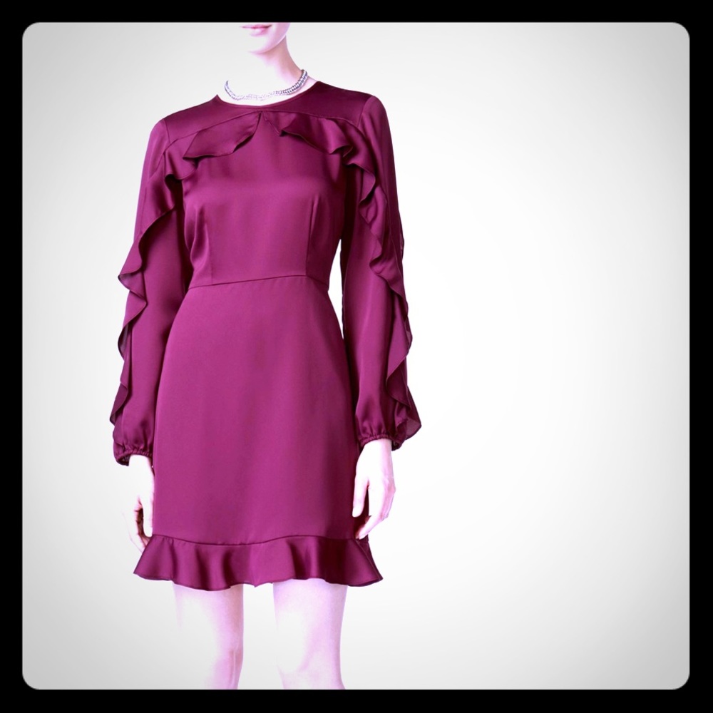 Maison Jules Ruffled Sleeve Dress